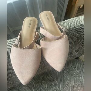 Gentile Used Torrid Pink Suede Mules with Pointed Toe
